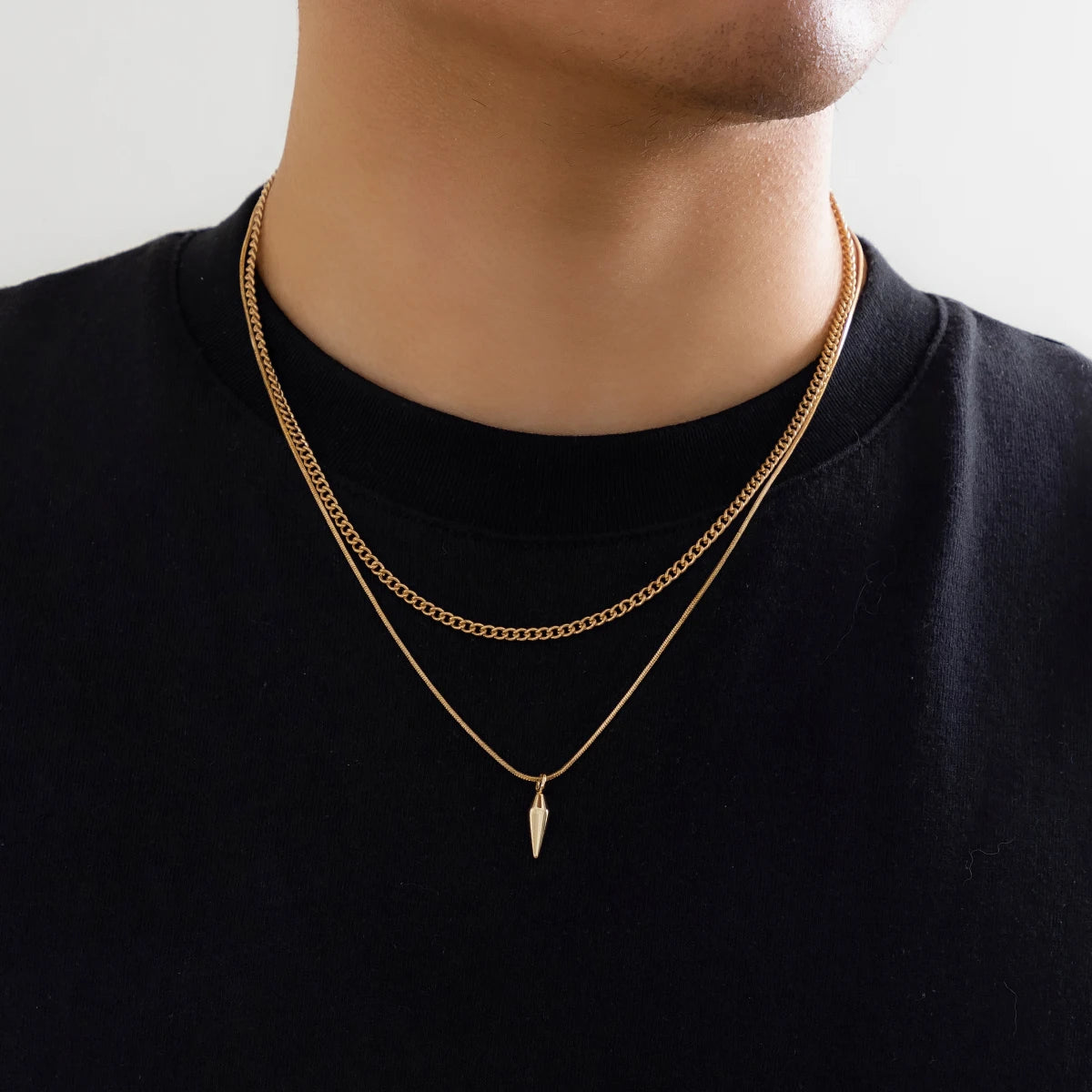 Snake & Cuban Link Chain Set